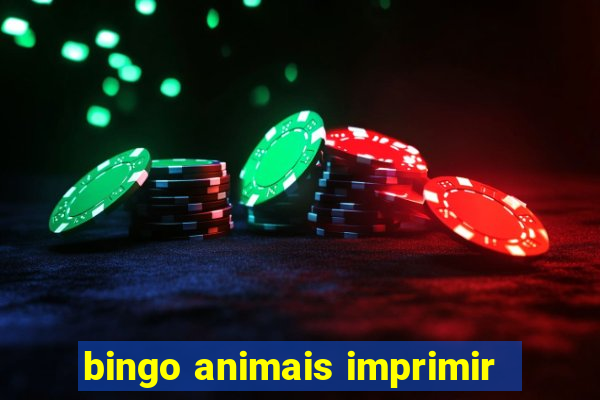 bingo animais imprimir